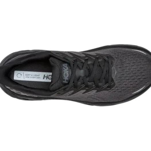 H.A.D. Hoka Clifton 8 Running Shoes – Black / Black Discount