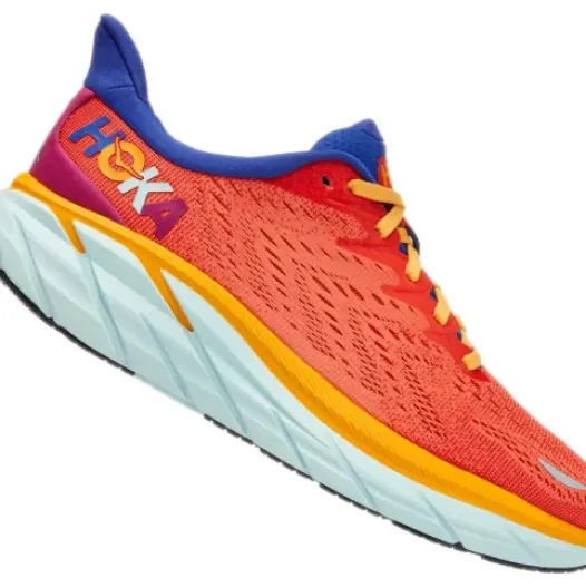 H.A.D. Hoka Clifton 8 Women'S Running Shoes – Fiesta / Bluing Sale