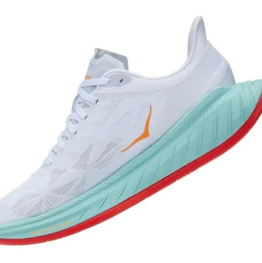 H.A.D. Hoka One One Carbon X 2 Women'S Running Shoes – White / Blazing Orange Discount